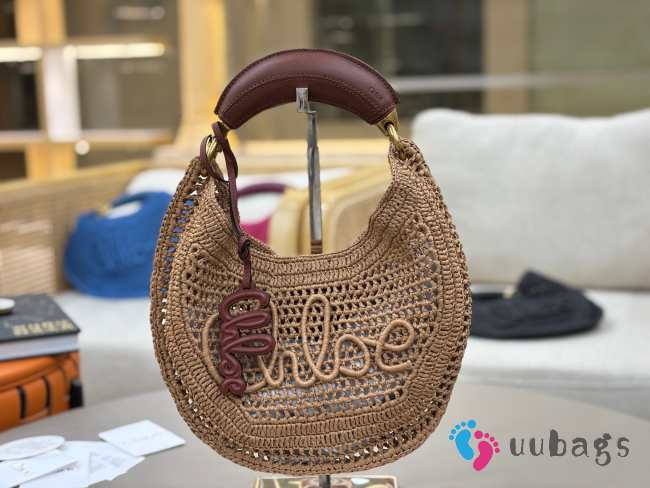 Uubags Chloe Summer Banana Hobo Raffia Bag In Light Brown 36x21.5x2cm - 1