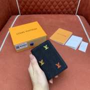 Uubags Louis Vuitton M13965 Pocket Organizer LV Blason Denim 7.5x11x1cm - 4