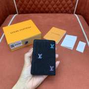 Uubags Louis Vuitton M14148 Pocket Organizer LV Blason Denim 7.5x11x1cm - 4
