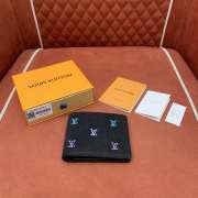 Uubags Louis Vuitton M13964 Multiple Wallet LV Blason Denim 11.5x9x1.5cm - 3