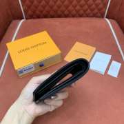 Uubags Louis Vuitton M13964 Multiple Wallet LV Blason Denim 11.5x9x1.5cm - 2