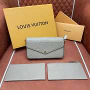 Uubags Louis Vuitton M82609 Felicie Pochette Bag In Grey 21x12x3cm - 1