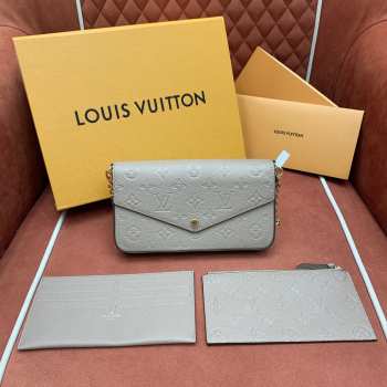 Uubags Louis Vuitton M82609 Felicie Pochette Bag In Grey 21x12x3cm
