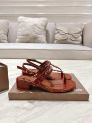 Uubags Christian Louboutin MJ Thong croc-effect leather sandals brown - 6