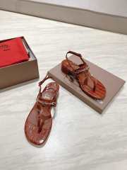 Uubags Christian Louboutin MJ Thong croc-effect leather sandals brown - 2
