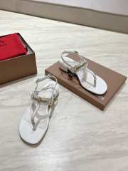 Uubags Christian Louboutin MJ Thong croc-effect leather sandals white - 5