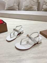 Uubags Christian Louboutin MJ Thong croc-effect leather sandals white - 4