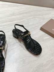 Uubags Christian Louboutin MJ Thong croc-effect leather sandals black - 4