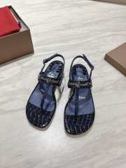 Uubags Christian Louboutin MJ Thong croc-effect leather sandals navy blue - 1