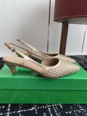 Uubags Bottega Veneta Intrecciato Kitten Heel Slingback Beige - 2