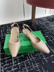 Uubags Bottega Veneta Intrecciato Kitten Heel Slingback Beige - 4