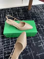 Uubags Bottega Veneta Intrecciato Kitten Heel Slingback Beige - 6