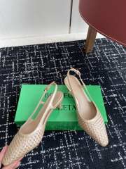Uubags Bottega Veneta Intrecciato Kitten Heel Slingback Beige - 5