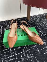 Uubags Bottega Veneta Intrecciato Kitten Heel Slingback Brown - 6