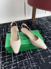 Uubags Bottega Veneta Intrecciato Kitten Heel Slingback White - 6