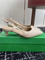Uubags Bottega Veneta Intrecciato Kitten Heel Slingback White - 5