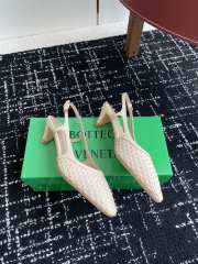 Uubags Bottega Veneta Intrecciato Kitten Heel Slingback White - 3