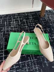 Uubags Bottega Veneta Intrecciato Kitten Heel Slingback White - 4
