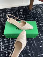 Uubags Bottega Veneta Intrecciato Kitten Heel Slingback White - 2