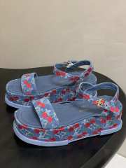 Uubags Louis Vuitton 1AHNYD LV x TM Maya Platform Sandal Monogram Cherry Denim - 2
