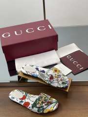 Uubags Gucci mules multicolored and white canvas with floral print - 6