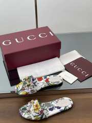 Uubags Gucci mules multicolored and white canvas with floral print - 5
