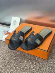 Uubags Hermes Oran Ostrich Leather Slippers 04 - 6