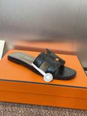 Uubags Hermes Oran Ostrich Leather Slippers 04 - 5