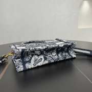 Uubags Mini Dior Book Tote Bag Blue Toile de Jouy Reverse Embroidery 21.5x13x7.5cm - 6