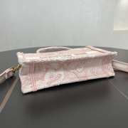 Uubags Mini Dior Book Tote Bag Pink Toile de Jouy Reverse Embroidery 21.5x13x7.5cm - 6