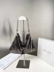 Uubags Jimmy Choo Callie Mini Silver Bag Clutch Bag with Diamond Motif and Crystal Hotfix 01 24x20x3.5cm - 4