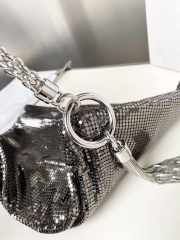 Uubags Jimmy Choo Callie Mini Silver Bag Clutch Bag with Diamond Motif and Crystal Hotfix 01 24x20x3.5cm - 5