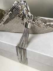 Uubags Jimmy Choo Callie Mini Silver Bag Clutch Bag with Diamond Motif and Crystal Hotfix 02 24x20x3.5cm - 4