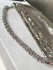 Uubags Jimmy Choo Callie Mini Silver Bag Clutch Bag with Diamond Motif and Crystal Hotfix 02 24x20x3.5cm - 3