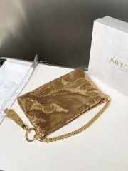 Uubags Jimmy Choo Callie Mini Gold Bag Clutch Bag with Diamond Motif and Crystal Hotfix 03 24x20x3.5cm - 5