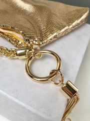 Uubags Jimmy Choo Callie Mini Gold Bag Clutch Bag with Diamond Motif and Crystal Hotfix 03 24x20x3.5cm - 3