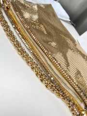 Uubags Jimmy Choo Callie Mini Gold Bag Clutch Bag with Diamond Motif and Crystal Hotfix 03 24x20x3.5cm - 2