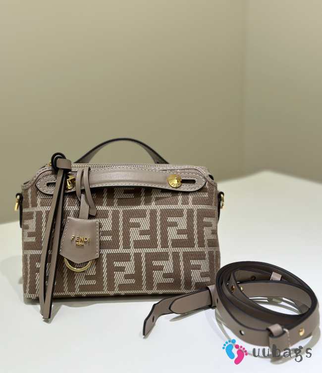 Uubags Fendi By The Way Soft Mini Grey FF jacquard fabric mini bag 20x9x12cm - 1