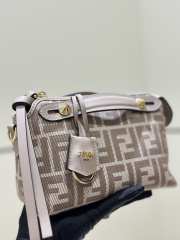 Uubags Fendi By The Way Soft Mini Grey FF jacquard fabric mini bag 20x9x12cm - 5