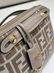Uubags Fendi By The Way Soft Mini Grey FF jacquard fabric mini bag 20x9x12cm - 3
