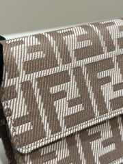 Uubags Fendi Wallet On Chain Baguette Beige denim-effect FF jacquard wallet 21x5x11.5cm - 3