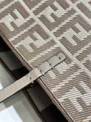 Uubags Fendi Roll Large Reversible shopper bag in Pequin striped and dove grey FF fabric 33x22x30cm - 4