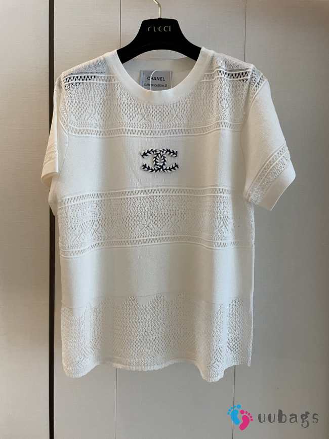 Uubags Chanel Cashmere top in white - 1