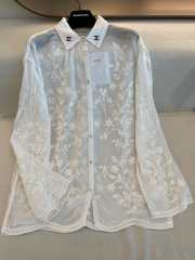 Uubags Chanel white embroidered lace shirt - 4