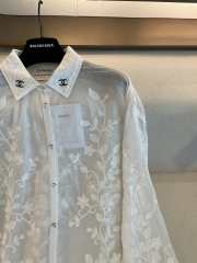 Uubags Chanel white embroidered lace shirt - 3