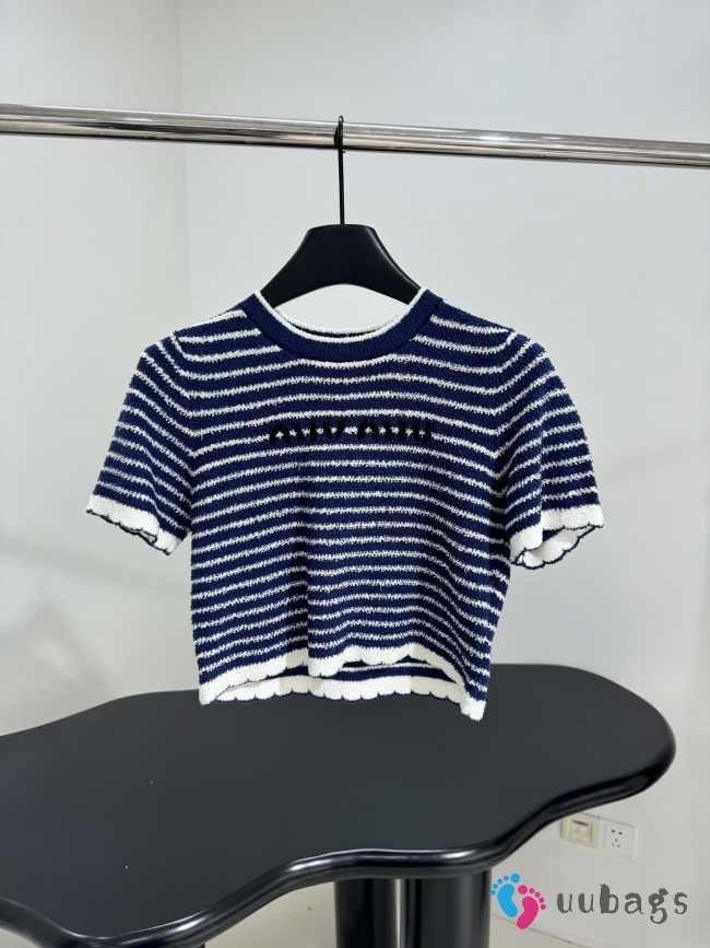 Uubags Miu Miu set knitted striped in blue - 1