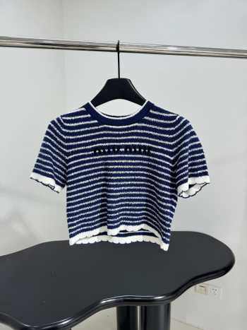 Uubags Miu Miu set knitted striped in blue