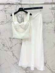 Uubags YSL heart short shirt with long skirt white - 1