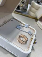 Uubags Van Cleef & Arpels 18K Yellow Gold Perlee Signature Rings - 3