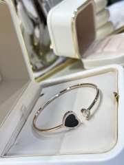 Uubags Chopard Happy Hearts bangle, ethical rose gold, diamonds, onyx - 1